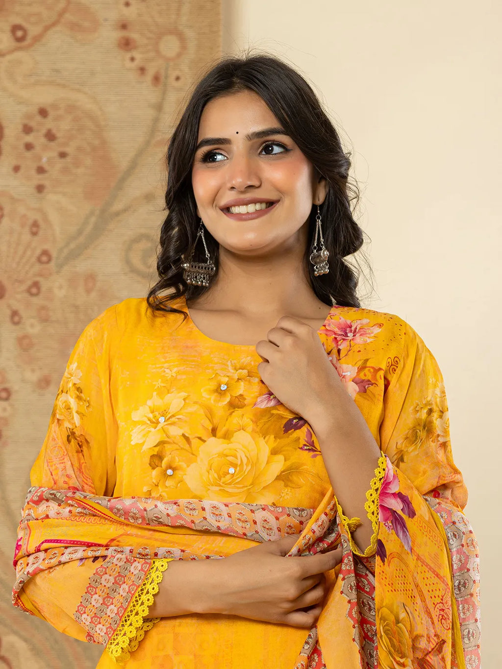 Yufta Pure Oragnza Kurta Set With Pant And Dupatta Comes With Cotton Lining And Intricate Handwork - Distacart