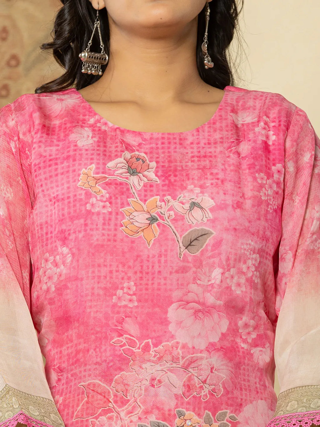 Yufta Oragnza Kurta Set With Pant And Dupatta Comes With Cotton Lining And Intricate Embroideries - Distacart