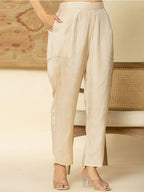 Yufta Oragnza Kurta Set With Pant And Dupatta Comes With Cotton Lining And Intricate Embroideries - Distacart