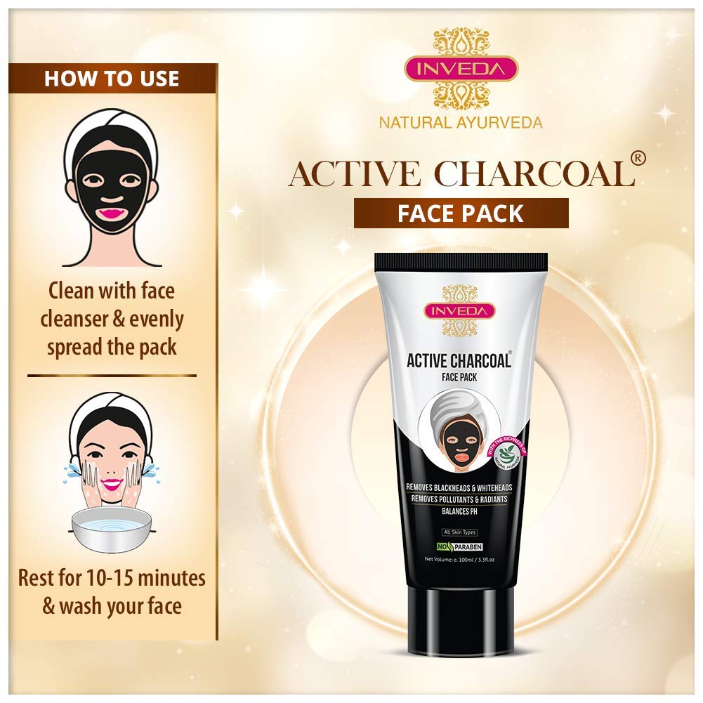 Inveda Active Charcoal Face Pack
