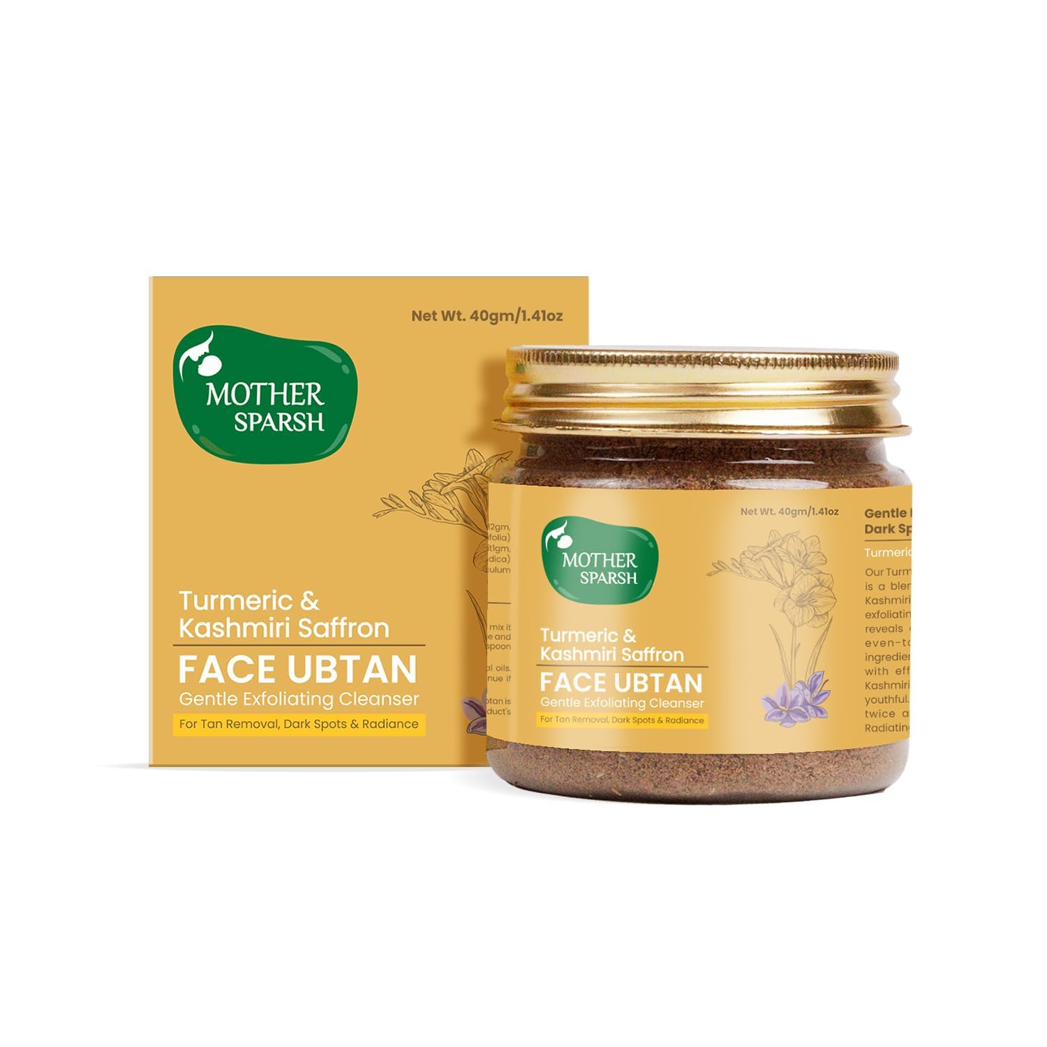 Mother Sparsh Turmeric & Kashmiri Saffron Face Ubtan Powder