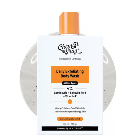 Chemist At Play Exfoliating Body Wash, 4% (Salicylic Acid, Vitamin E and Lactic Acid)