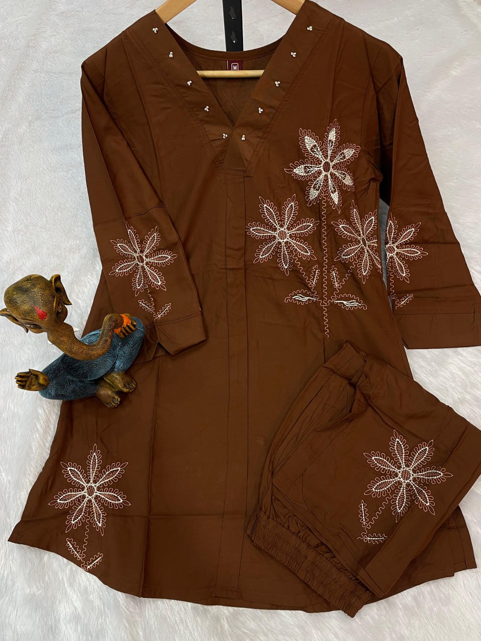 Pramukh Fab Brown Color Rayon Co-ords Set - Distacart