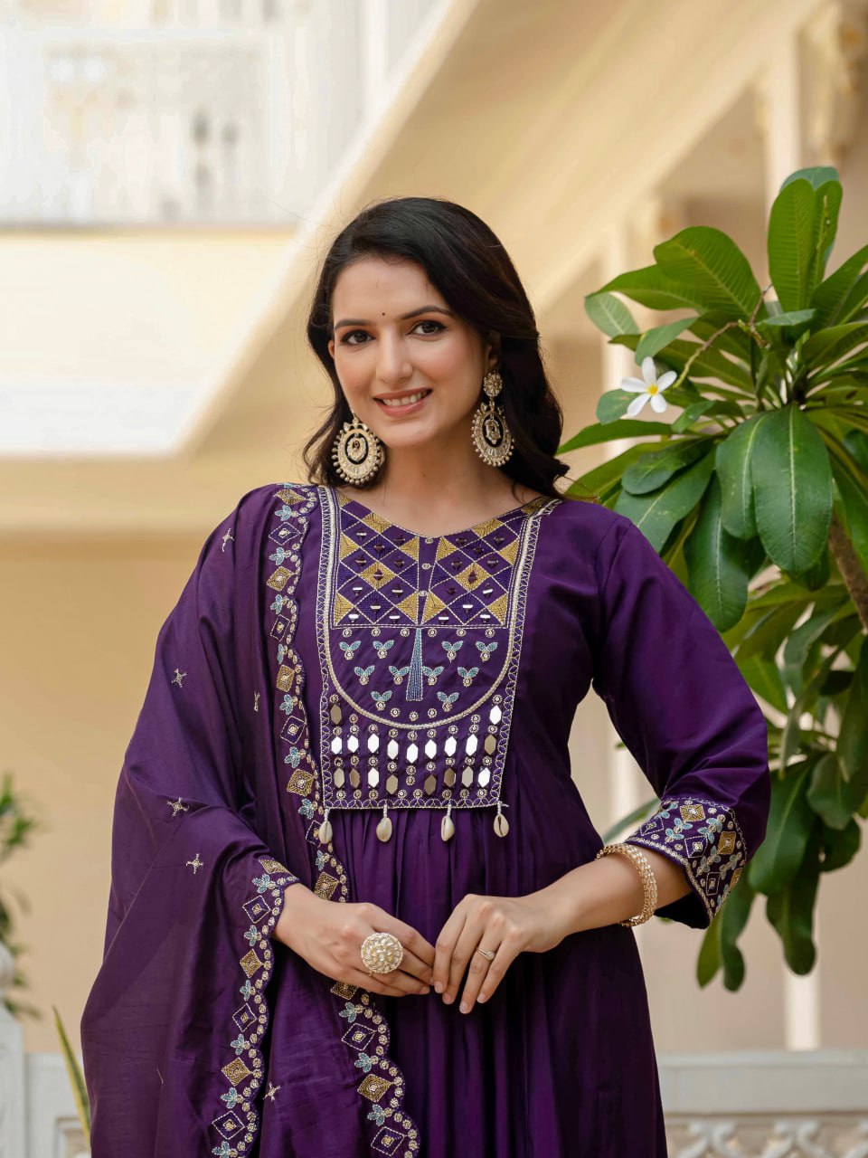 Pramukh Fab Purple Color Roman Silk Kurta Set - Distacart