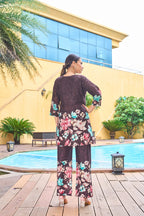 Pramukh Fab Dark Brown Color Cotton Co-ord Set - Distacart