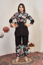Pramukh Fab Dark Brown Color Cotton Co-ord Set - Distacart