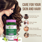 Pure Nutrition Biotin 10,000mcg from Natural Sesbania Extract Veg Tablets - Distacart