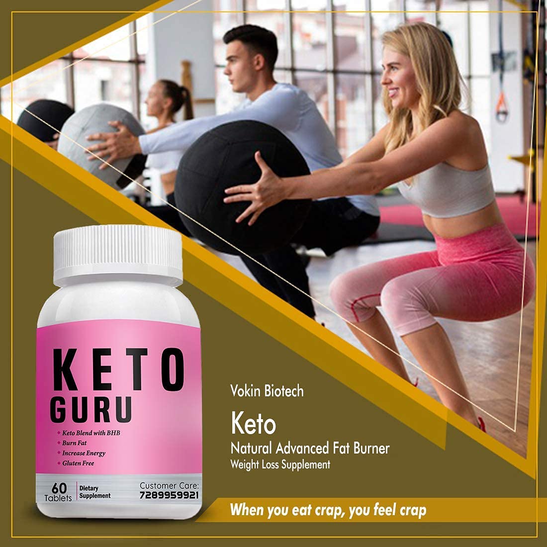 Vokin Biotech Keto Guru Tablets for weight loss | Fat Burner Supplement