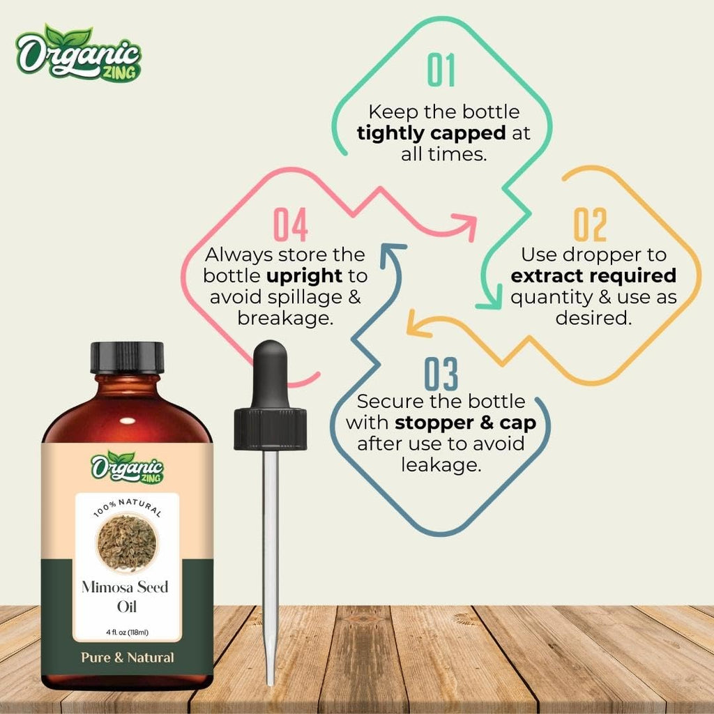 Organic Zing Mimosa Seed (Acacia dealbata) | Pure & Natural Essential Oil for Aroma & Diffusers, Skincare, Massage