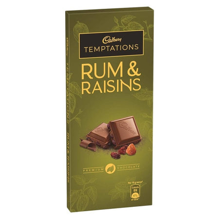 Cadbury Temptation Rum and Raisin Chocolate, 70 g