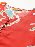 Indo Era Floral Printed Regular Pure Cotton Kurta with Trousers - Distacart
