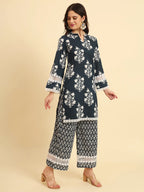 Yufta Pure Cotton Pakistani Style Kurta Set With Pant & Dupatta With Lace Detailing - Distacart