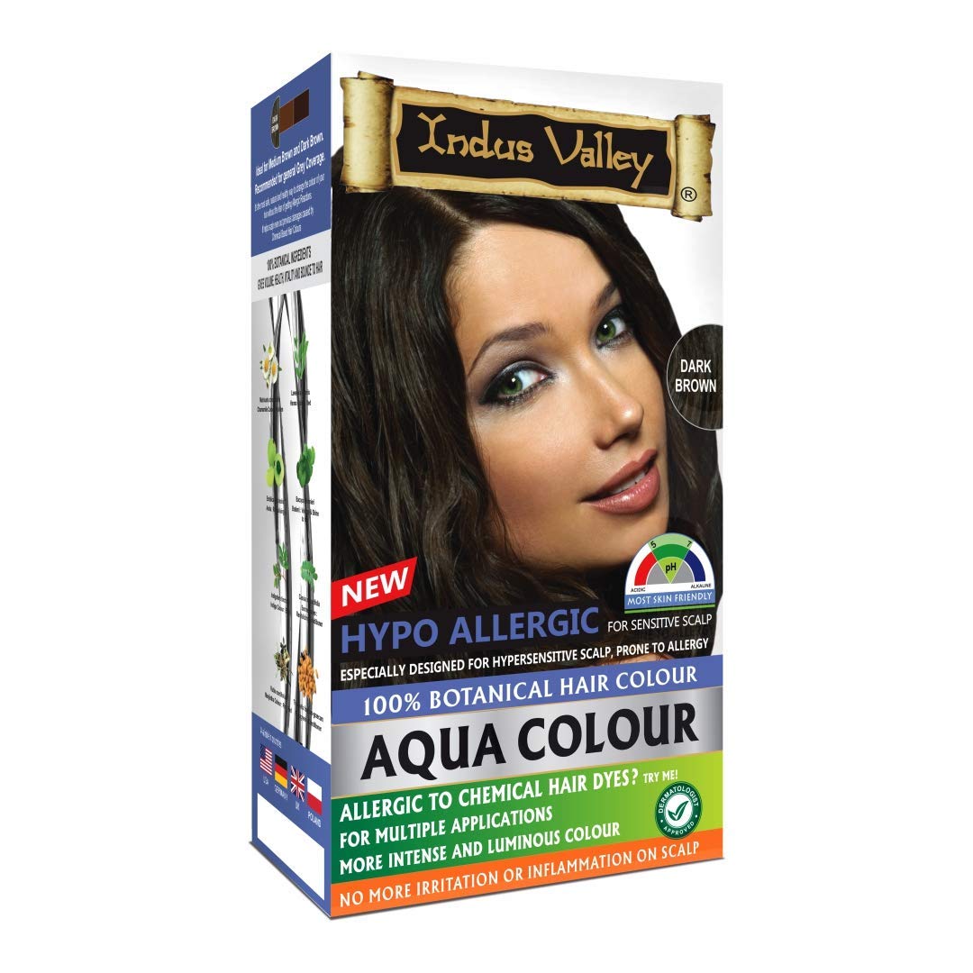 Indus Valley Aqua Hair Color Gray Coverage Hair Dye Allergy Free Organic Hair Color