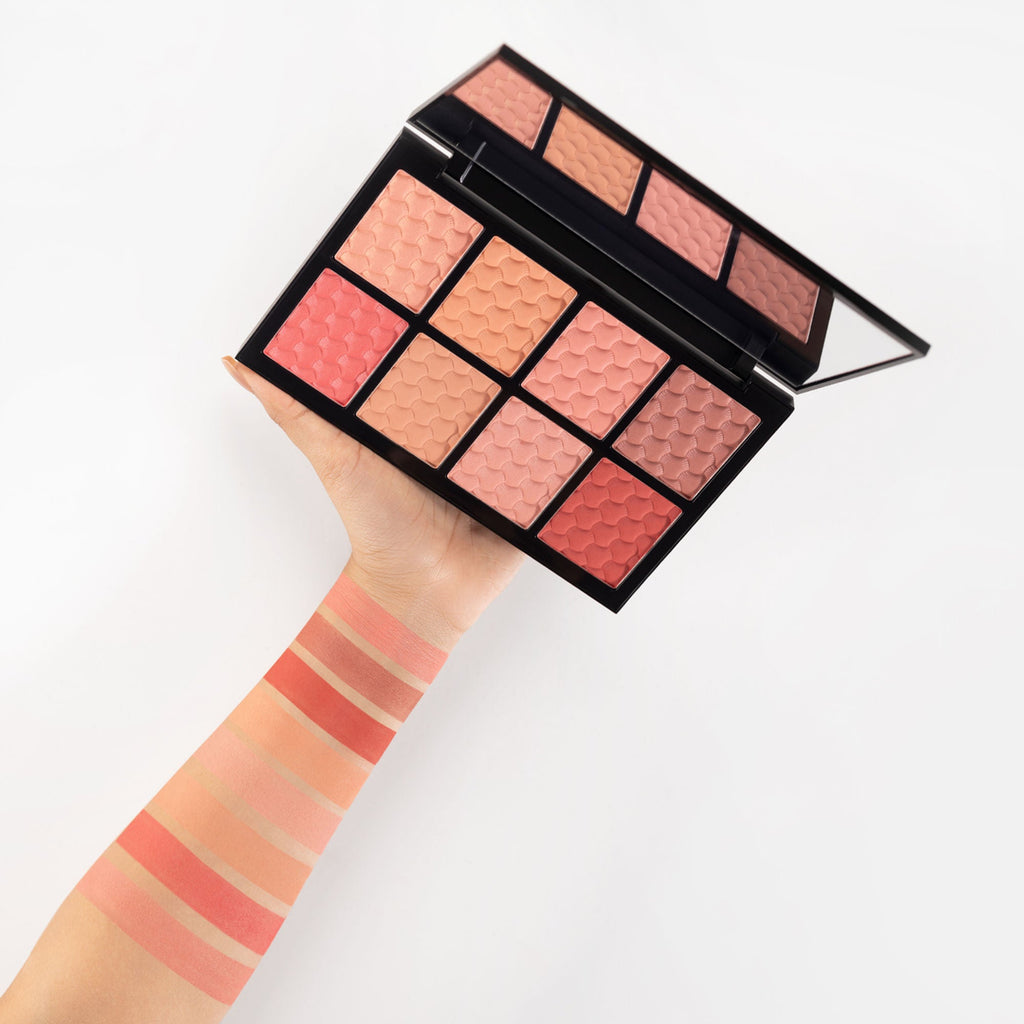PAC Studio Spotlight Blusher Palette X8 - All in One MUA Palette, High Payoff, Shades for Every Skin Tone