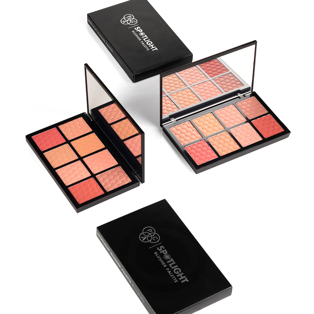 PAC Studio Spotlight Blusher Palette X8 - All in One MUA Palette, High Payoff, Shades for Every Skin Tone