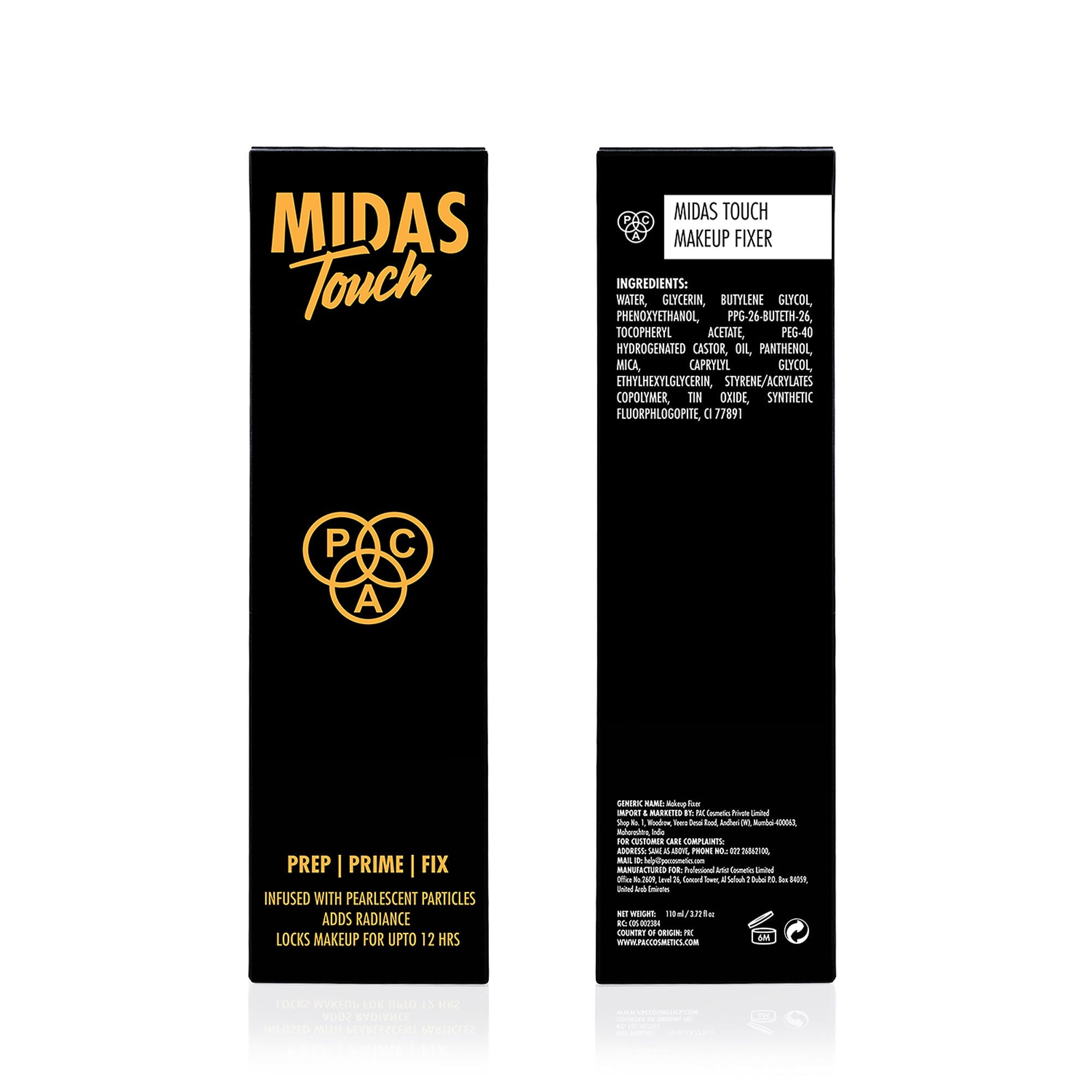 PAC Studio Midas Touch Makeup Fixer - Glow Setting Spray, Non - Sticky, Infused With Pearlescent Particles