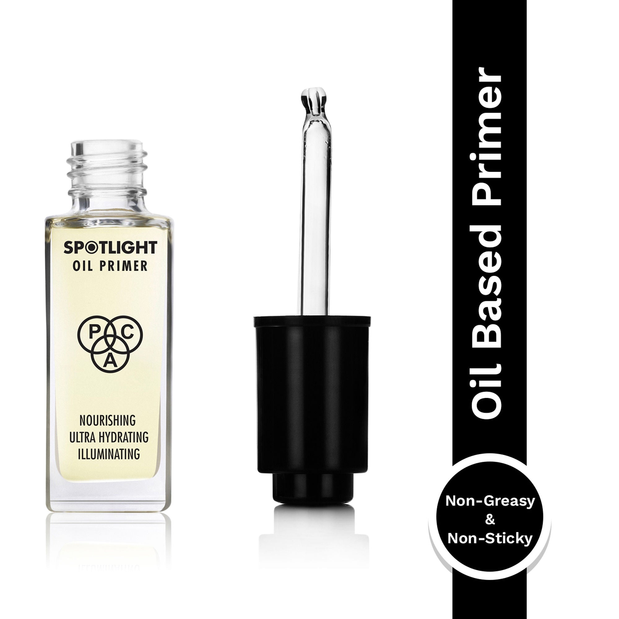PAC Studio Spotlight Oil Primer - Ultra Lightweight, Hydrates Nourishes & Boosts Radiance Best For Dry Skin