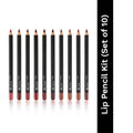 PAC Studio Lip Pencil Vault Set of 10 - Creamy Non Drying, Longwear Intense Pigment, Matte Finish