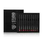 PAC Studio Lip Pencil Vault Set of 10 - Creamy Non Drying, Longwear Intense Pigment, Matte Finish