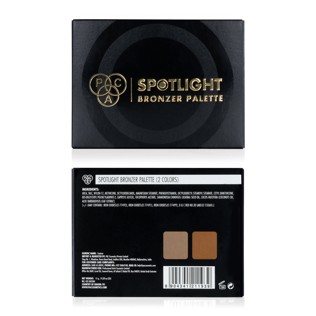 PAC Studio Spotlight Bronzer X2 - Lightweight Matte Powder Bronzer, Long-Lasting Buildable Formula