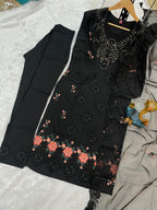 Pramukh Fab Black Color Viscose Roman Kurta Set - Distacart