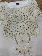 Pramukh Fab White Color Viscose Roman Kurta Set - Distacart