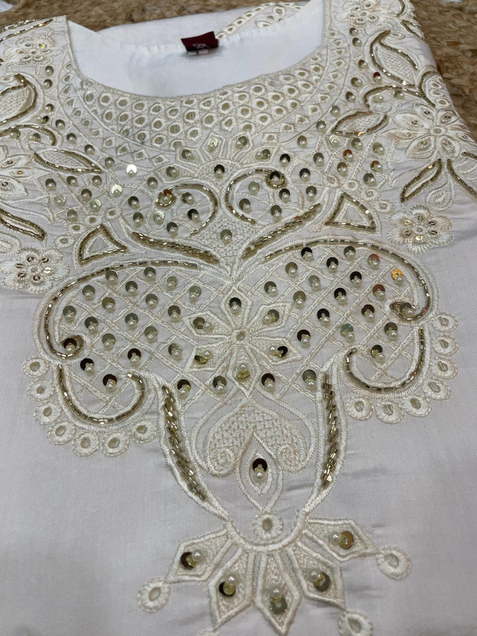 Pramukh Fab White Color Viscose Roman Kurta Set - Distacart