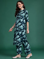 Indo Era Floral Printed Kurta with Palazzos