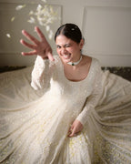 Yash Enterprise Salwar Soul Women'S White Net With Heavy Embroidery Sequin Salwar Suit - Distacart