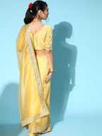 Saree Mall Solid Saree with Woven Design Border - Distacart