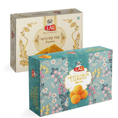 Lal Sweets Combo Pack of Mysore Pak and Motichur Laddoo