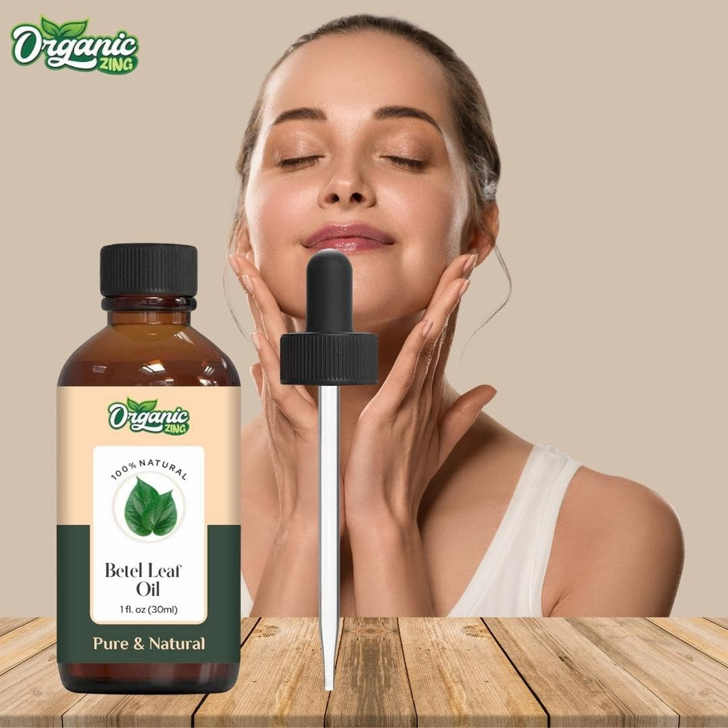 Organic Zing Betel Leaf (Piper betle) Oil | Pure & Natural Essential Oil for Skincare, Hair Care, Aroma & Diffusers