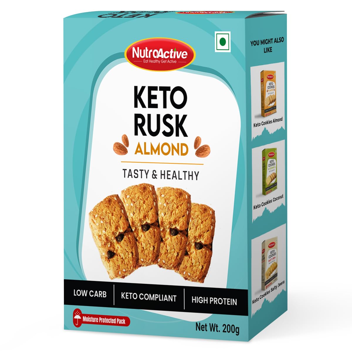 NutroActive Keto Breakfast Mini Bars with Nuts & Seeds