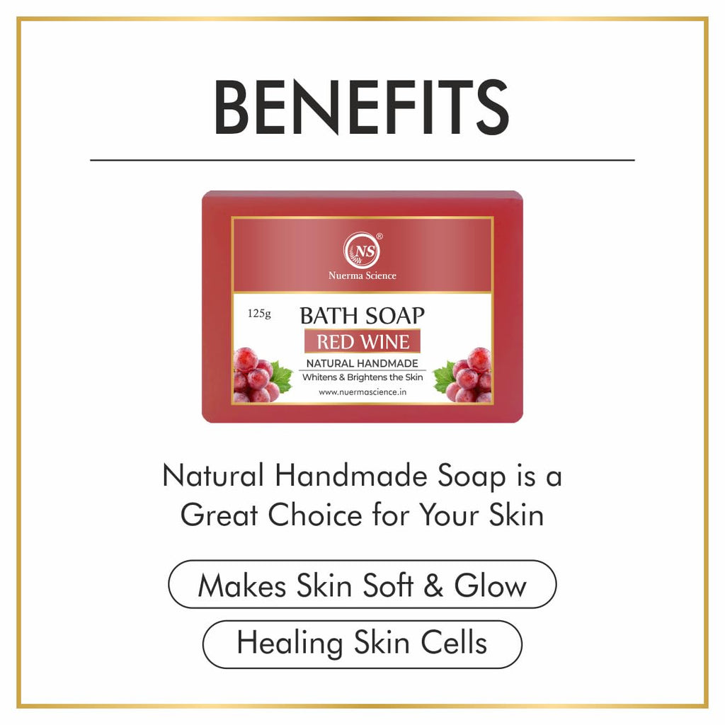 Nuerma Science Red Wine Bath Soap | Whitens & Brightens the Skin - Distacart