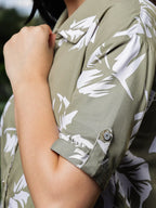 Yufta Green Liva Collared Shirt Style Top