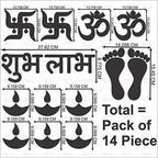 Om Swastik Golden 3D Acrylic Mirror Wall Sticker