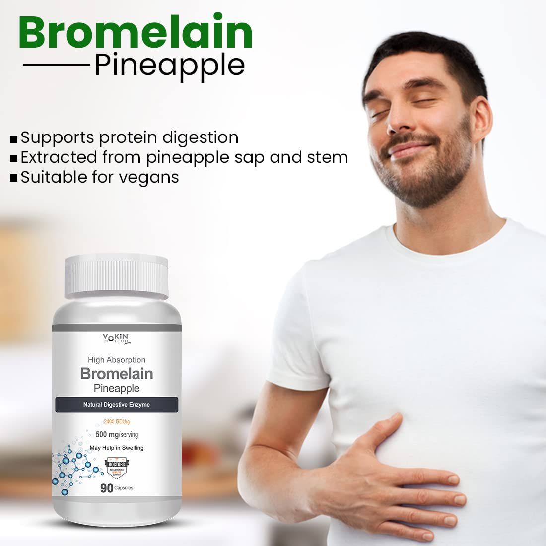 Vokin Biotech Bromelain Pineapple Capsules