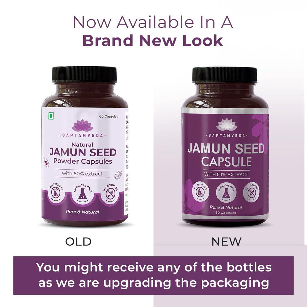 Saptamveda Natural Jamun Seed Capsules - Distacart