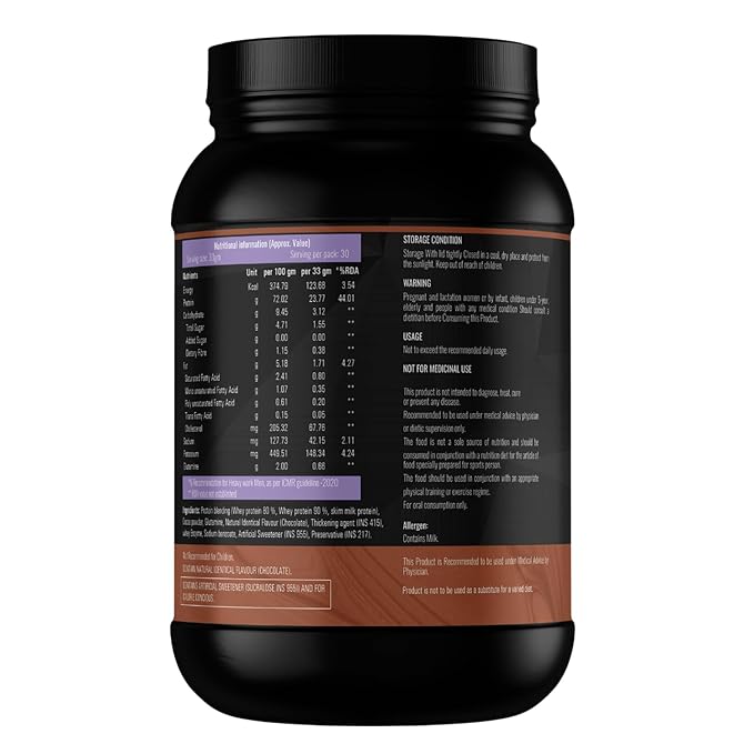 BOOSTIQ Whey Protein Concentrate Powder - Chocolate Flavour