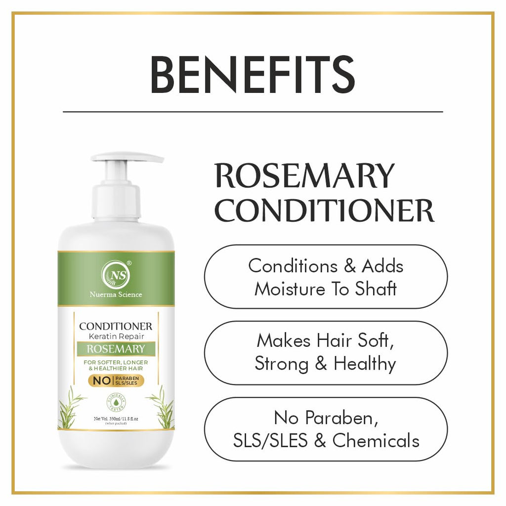 Nuerma Science Keratin Repair Rosemary Hair Conditioner for Softer, Longer & Healthier Hair
