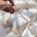 Gold-Toned Alloy Golden Chain Necklace - The Pari