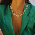 Gold-Toned Alloy Golden Chain Necklace - The Pari