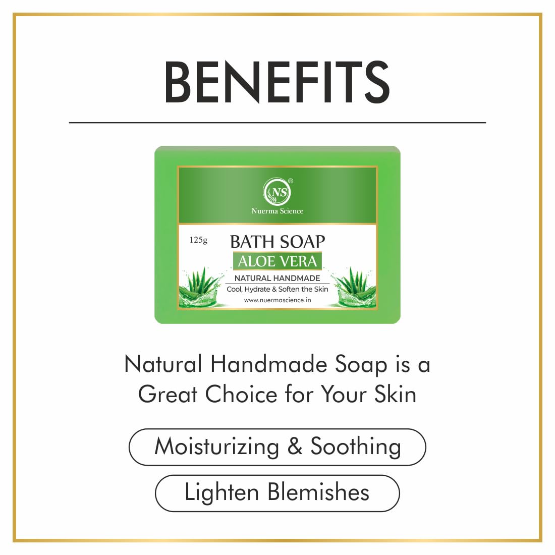 Nuerma Science Aloe Vera Bath Soap | Hydrates & Rejuvenates Skin - Distacart