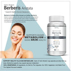 Vokin Biotech Berberis Berberine 95% with Milk Thistle Vegetable Capsules