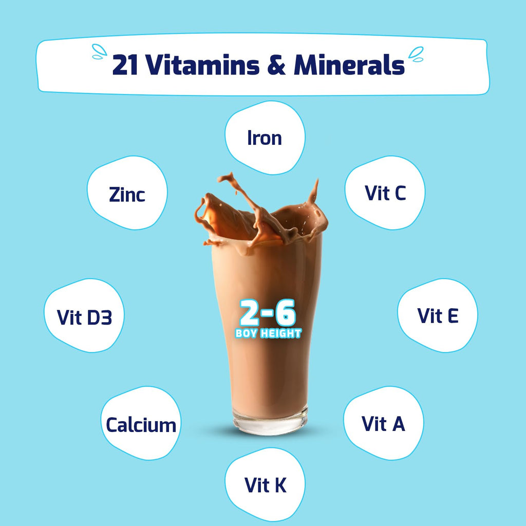 Gritzo Supermilk Height+ For 2-6Y Boys/Girls - Double Chocolate Flavor - Distacart
