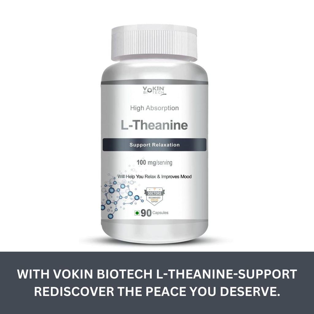 Vokin Biotech L-Theanine-Support Relaxation - 90 Vegetarian Capsules