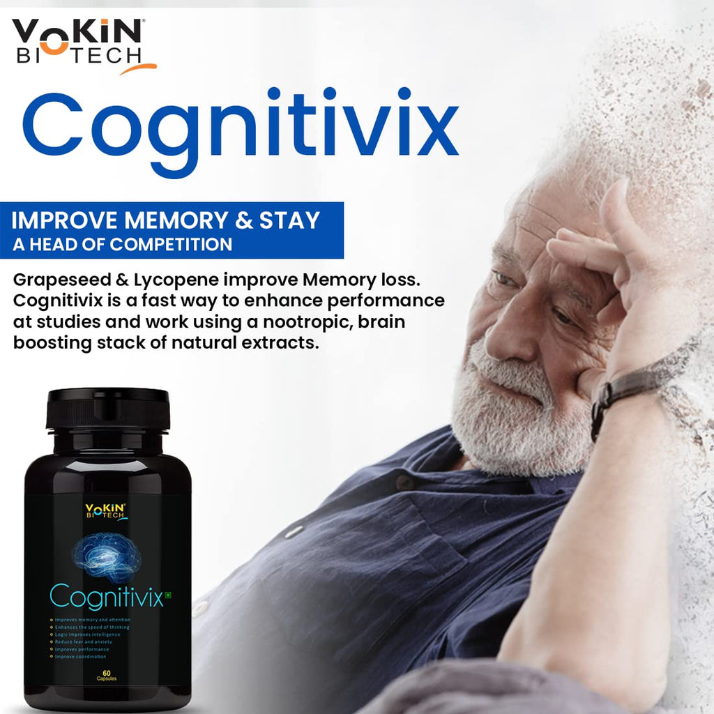 Vokin Biotech Cognitivix -Unique Brain activation Ginkgo Biloba With Ginseng extract Veg capsule