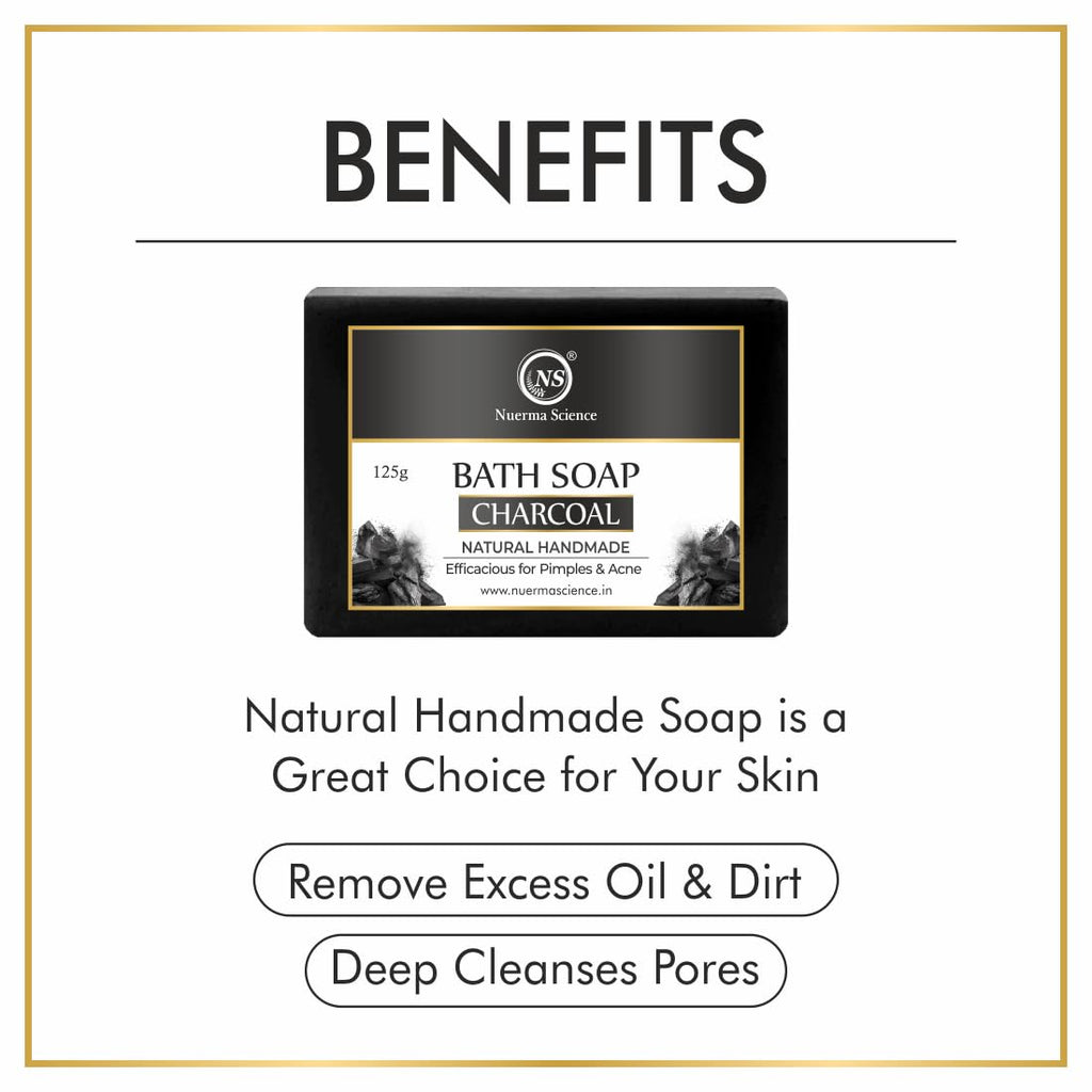 Nuerma Science Charcoal Bath Soap | Efficacious for Pimples & Acne - Distacart