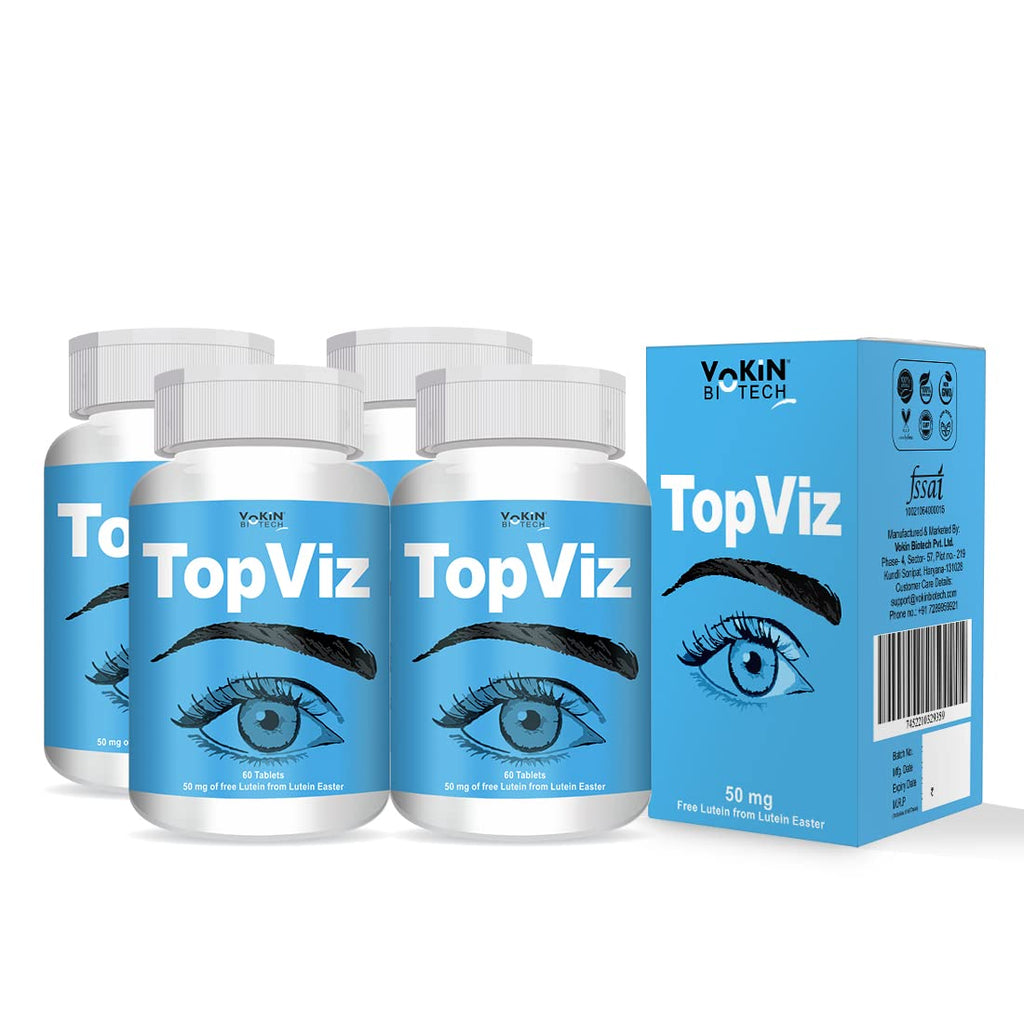 Vokin Biotech Topviz Eye Care Supplement To Improve Vision, Blue Light & Digital Guard (Lutein, Zeaxanthin)