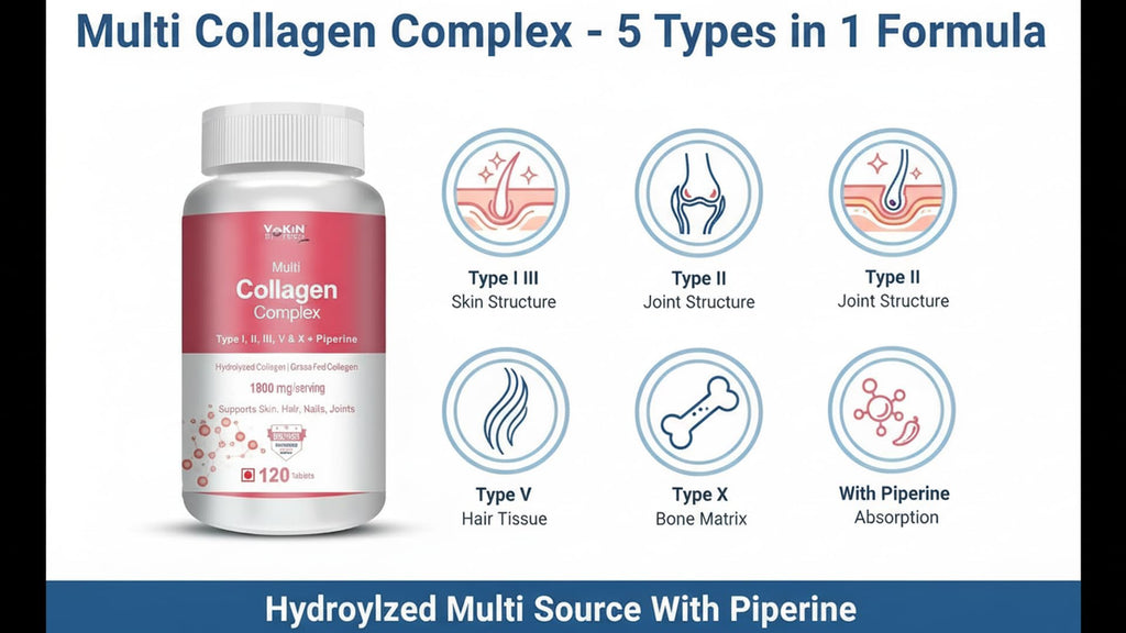 Vokin Biotech Multi Collagen Complex Peptide Tablets
